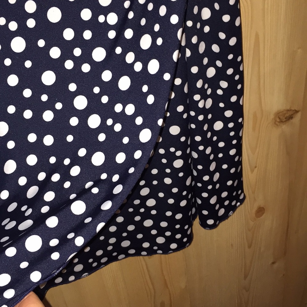 🆕NWT Notations Petite Polka Dot Faux wrap dress - Picture 6 of 8